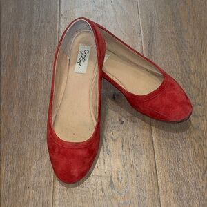 Crown Vintage Red Suede Flats